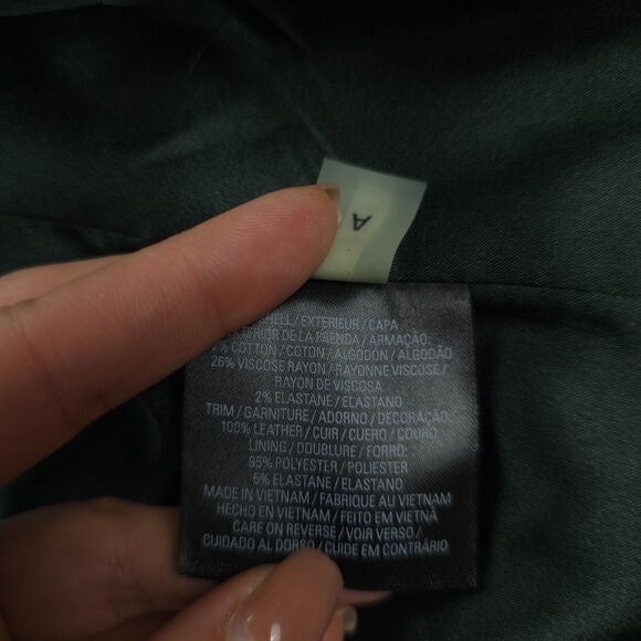 ELIE TAHARI Velvet Leather Military Jacket Boho French Girl Old Money Academia - Picture 11 of 12